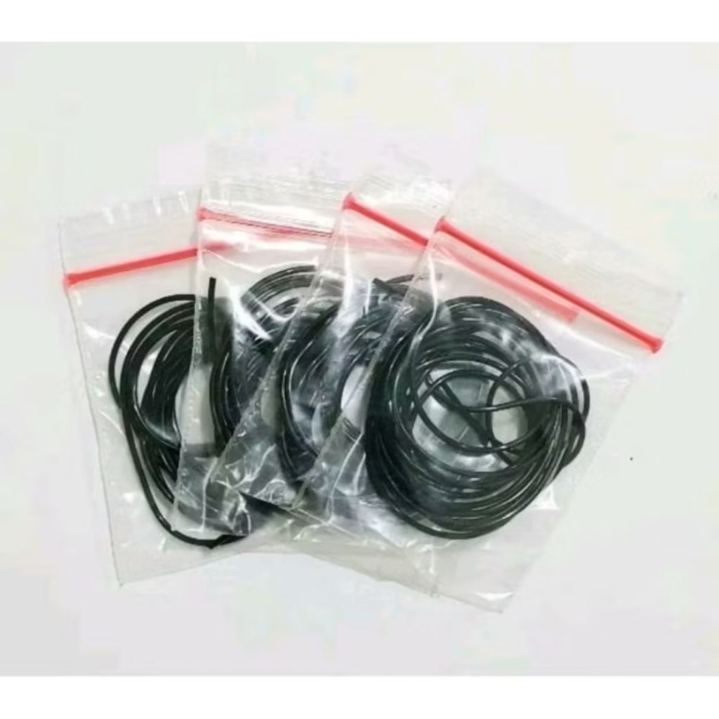 Senar tali kalung gelang kesehatan original - tebal dan kuat bahan elastis warna hitam putih bening