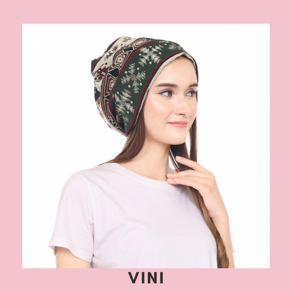 Kaloka topi beanie hijab tenun etnik - Vini
