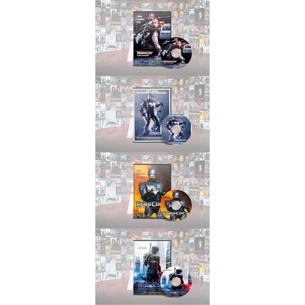 DVD RoboCop (1987) + DVD RoboCop 2 (1990) + DVD RoboCop 3 (1993) + DVD RoboCop (2014)