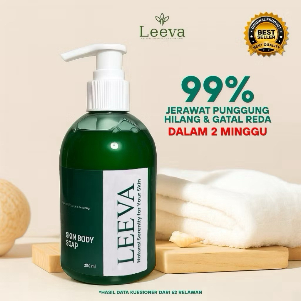 (PROMO) Leeva Sabun Mandi Exotic Acne Cair 250ml, Mengatasi Kulit Jerawat, Panu, Gatal
