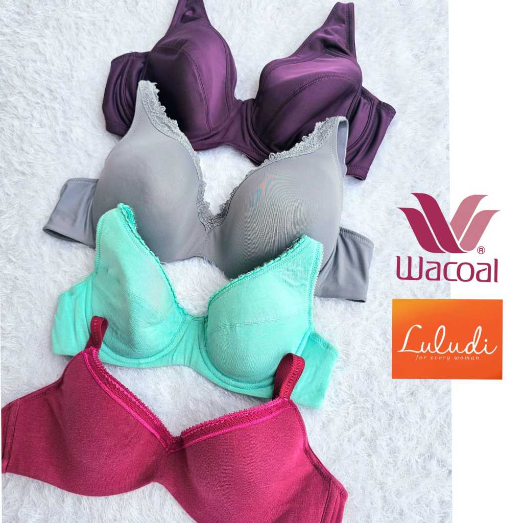 WACOAL BRA LULUDI PAKAI KAWAT BUSA TIPIS 32B 36E 40E QB 5035 WB 7800 LB 5129 5930 BH POLOS FULL CUP 
