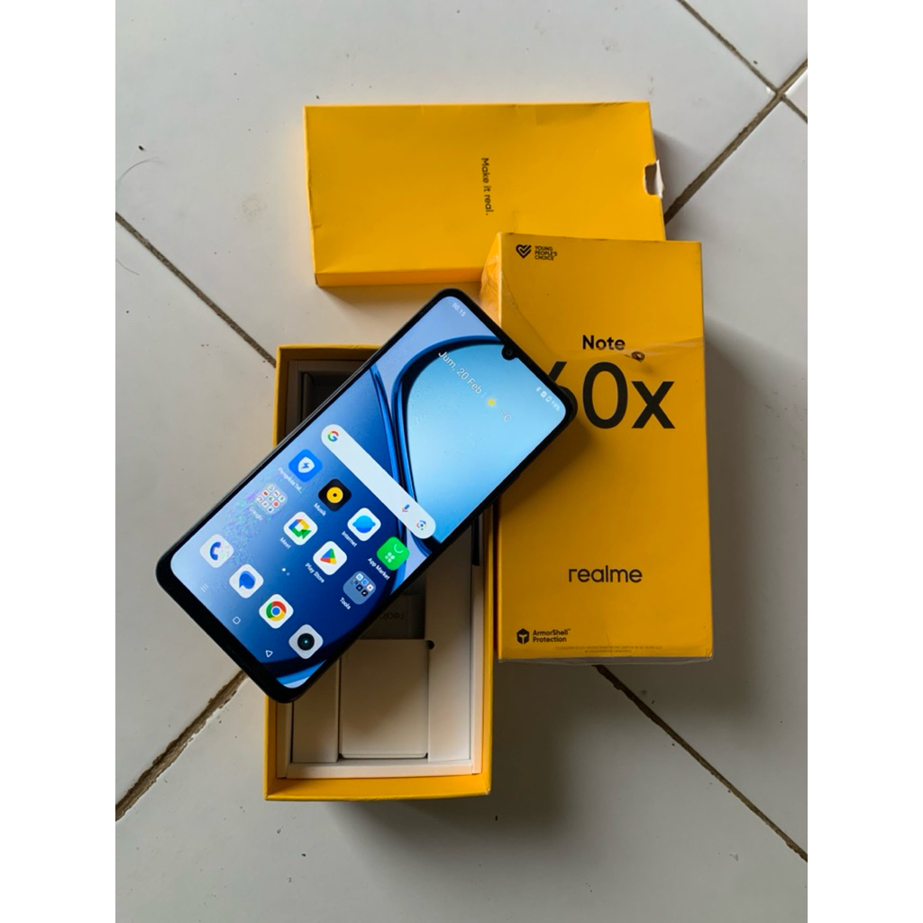 realme note 60x ram 4/128 fullset second orian - hp second realme note 60x ram 4/128 fullset orian