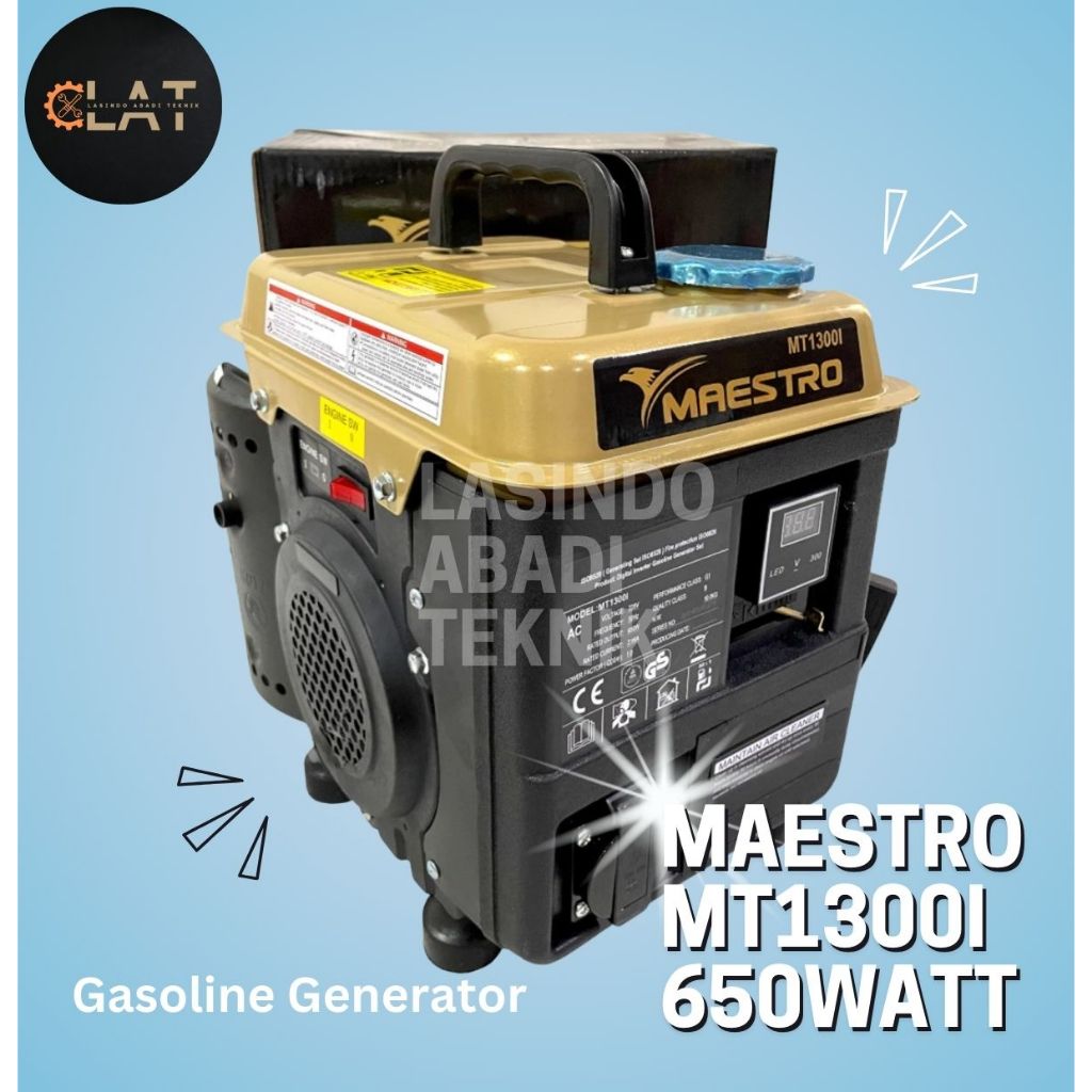 Genset Listrik 650Watt MT1300I MAESTRO 2 Tak / Portabler Generator Genset 2Tak 650 Watt MT-1300I MT 