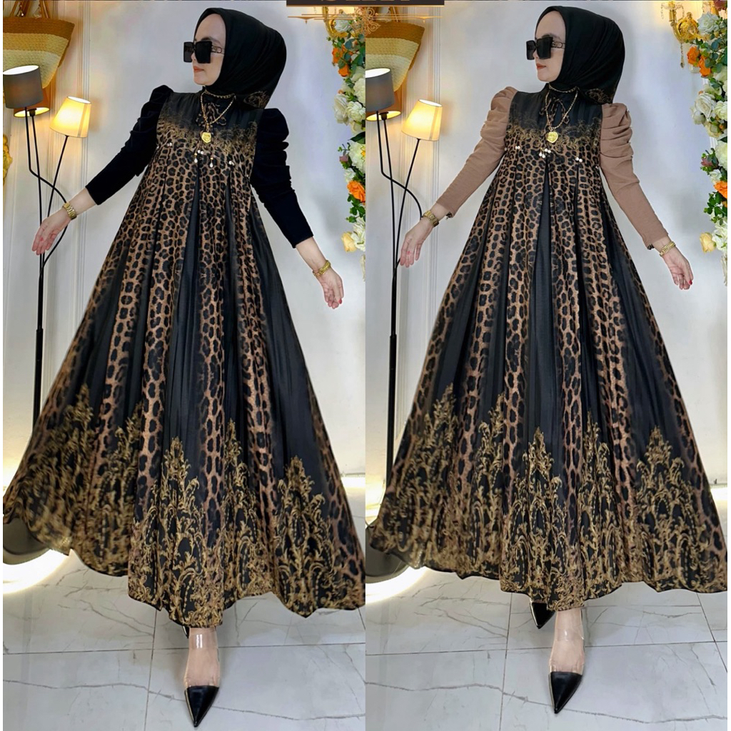 “BY SHR ORI NEW” READY MIDI DRESS LEOPARD KATUN RAJUT BY SHR OIR