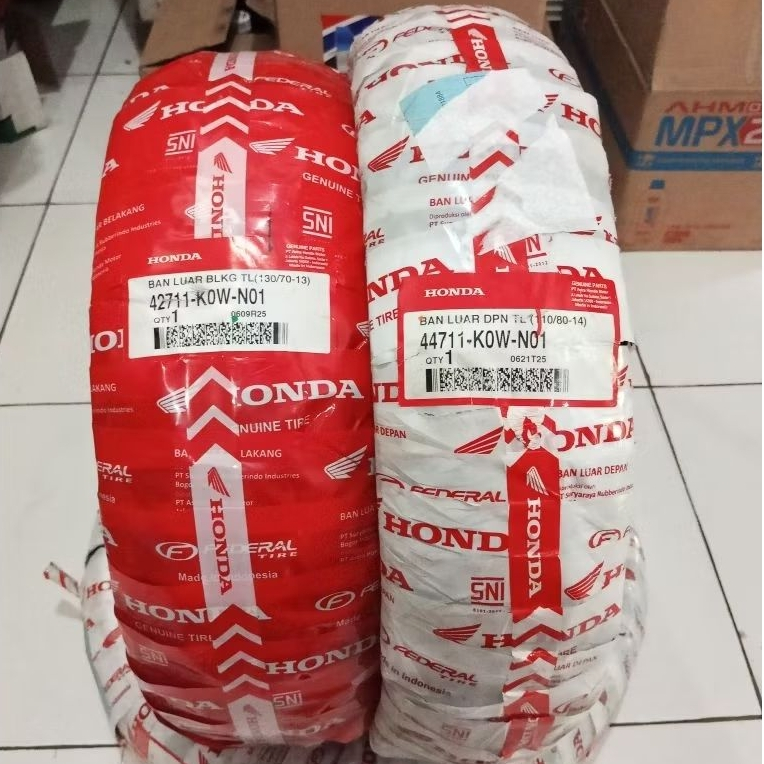 Ban Luar Federal Honda TUBLES 110/80 Ring 14 & 130/70 Ring 13 Ban Depan Belakang ADV 150 160
