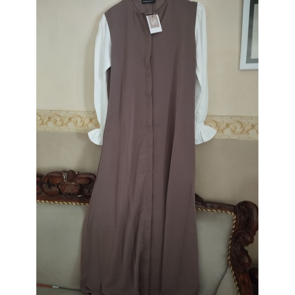 Millie Dress Hayna Hijab Gamis Wanita Rose Mauve