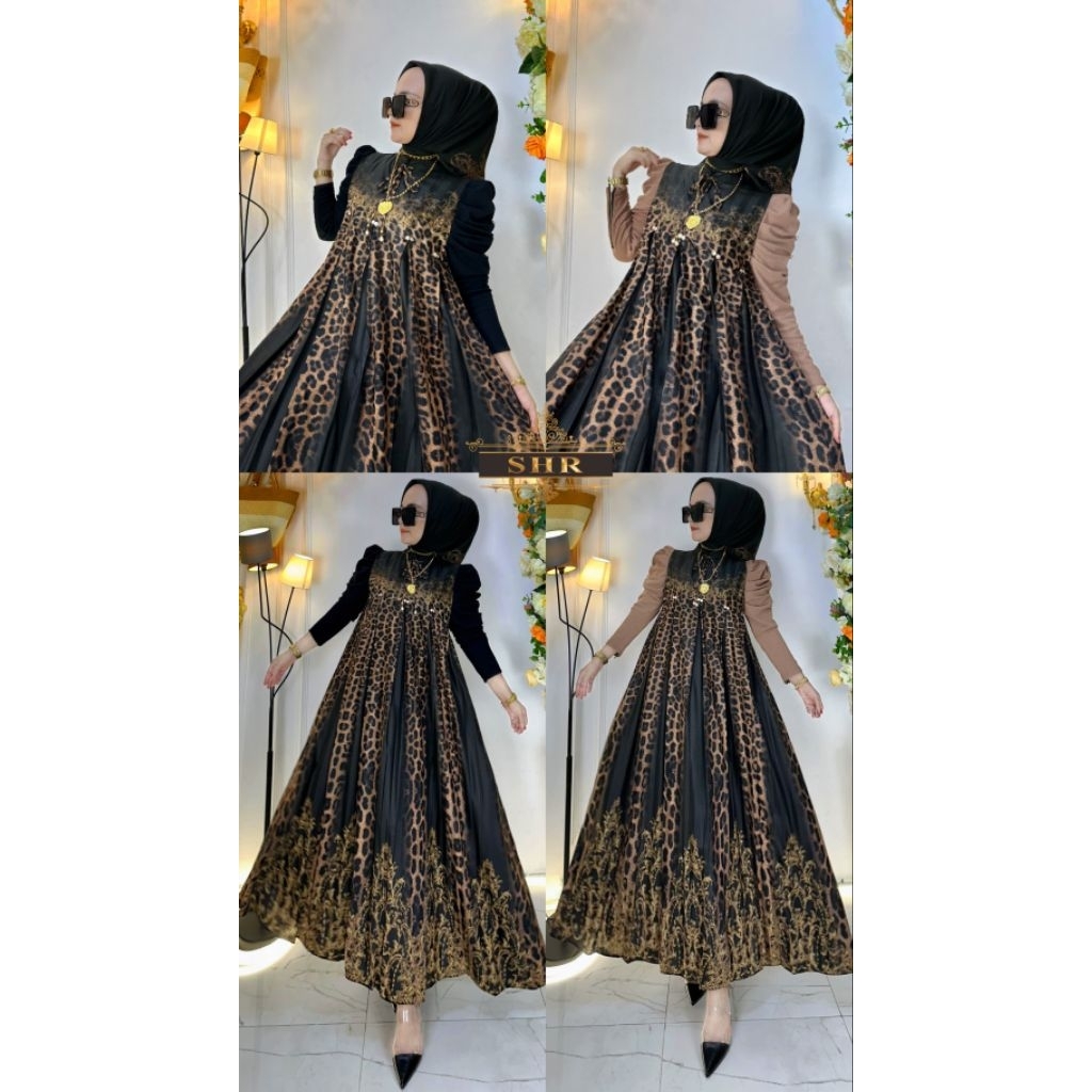 SHR MIDI DRESS LEOPARD LEBARAN