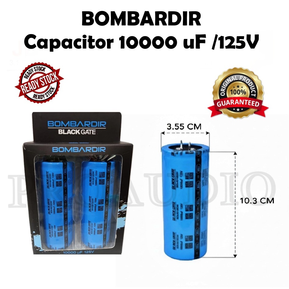 Elco Kapasitor  Bombardir 10000UF/125V Bell BGR Capasitor Blackgate 10000uf-125 Volt 10000 UF 125V -