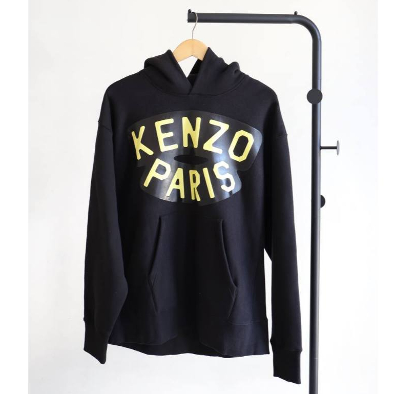 Kenzo Paris logo men sailor hoodie in black