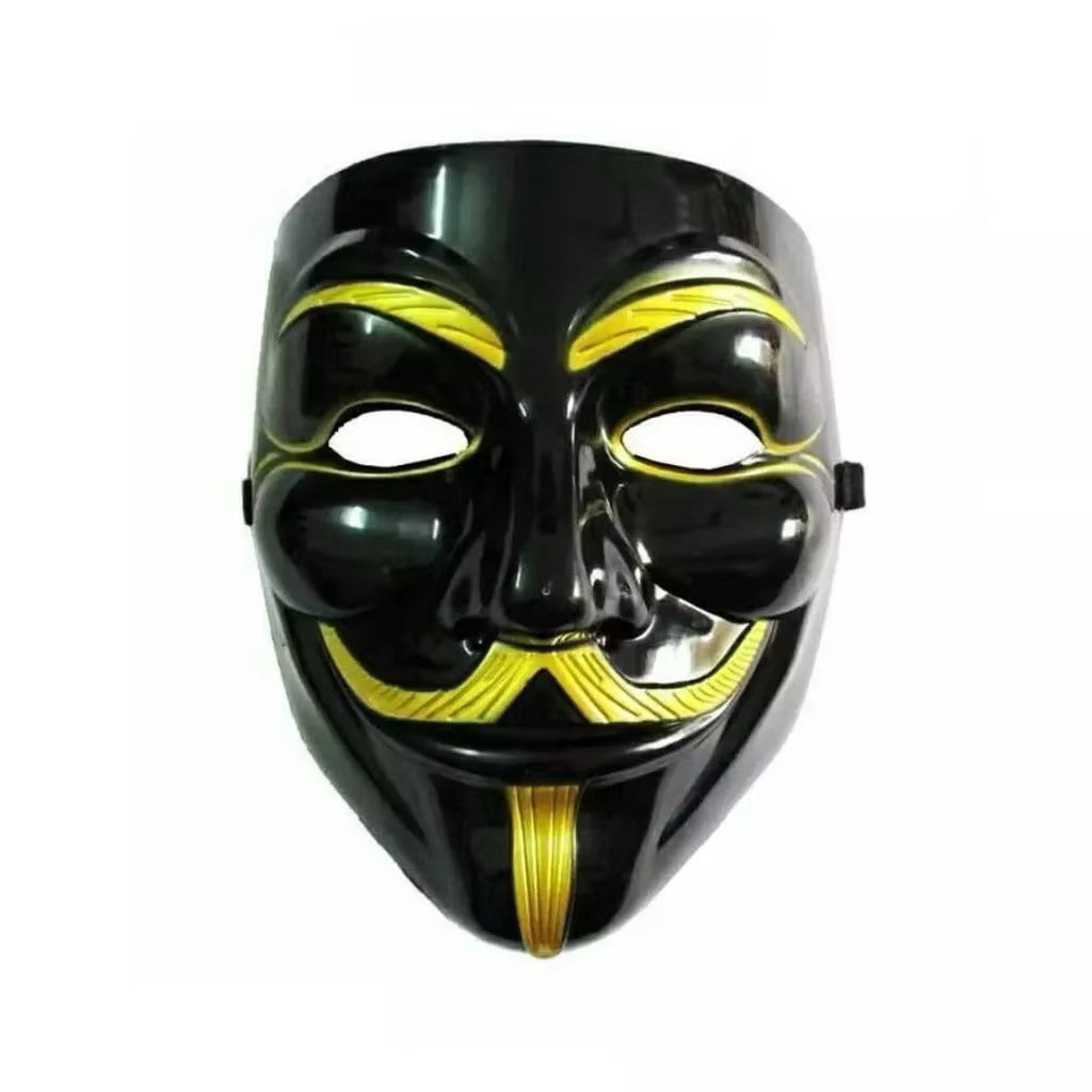 topeng hacker hitam anonymous vendetta / topeng pesta / topeng pelastik