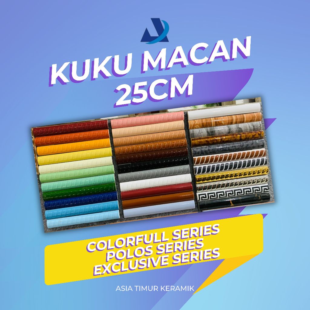 Kuku Naga/Kuku Macan/Tile Trim Keramik 20cm - Colorfull/Polos/Exclusive