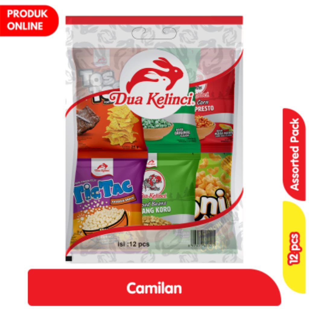 Dua Kelinci Snack Assorted Mix isi 12 pack