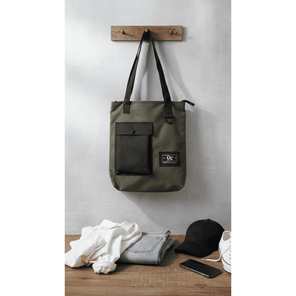 TB007 TAS TOTE BAG SAKU MININALIS TOTE BAG KULIAH TOTE BAG KANVAS PREMIUM