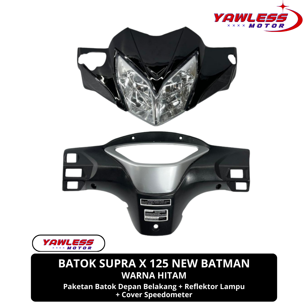 Batok Kepala supra x 125 Batman Komplit hitam / Batok Supra x 125 Batman