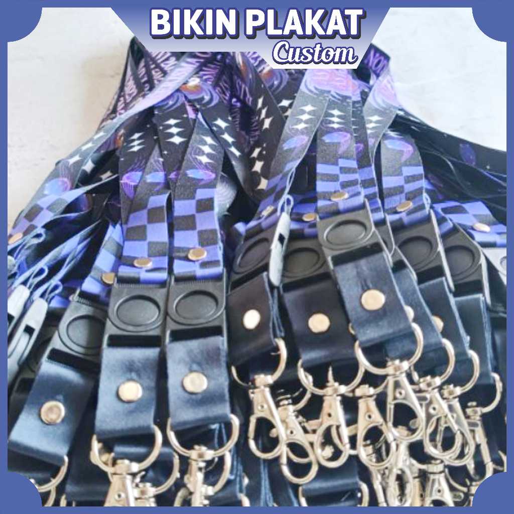 Tali Lanyard Printing Tali Tisu Tali Custom Tulisan Logo