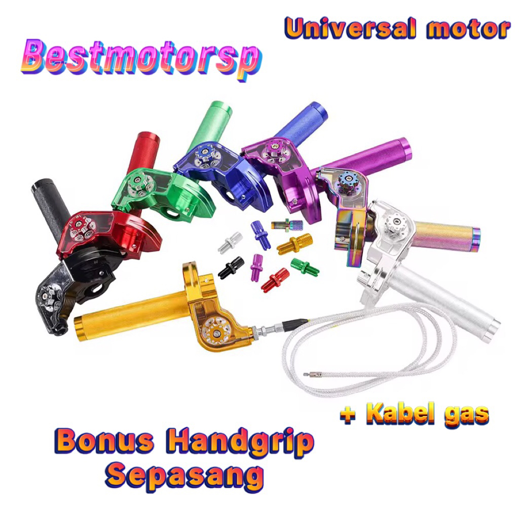 Gas Spontan Acerbis V2 Full CNC 1 Kabel Universal Motor Beat Vario Mio Aerox Mio J