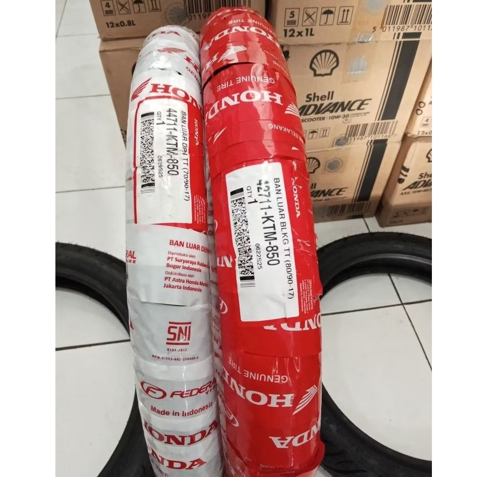 Ban Luar FEDERAL HONDA TUBETYPE 70/90 Ring 17 80/90 Ring 17 BAN DEPAN BELAKANG REVO SUPRA X 125 BLAD