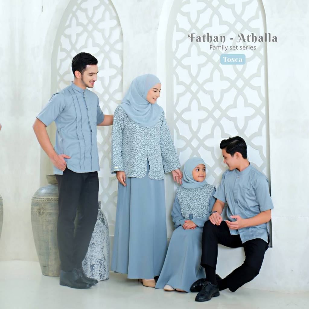 RISKIRICH Fathan Athalla Tosca Sarimbit Keluarga Cheongsam Muslim Terbaru 2026