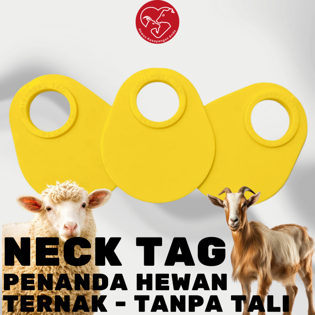 Neck Tag Kalung Ternak Kambing Domba Babi Sapi dll Tanpa Tali