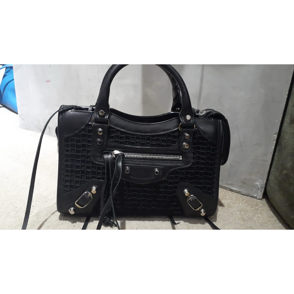 balenciaga mini mesh city bag