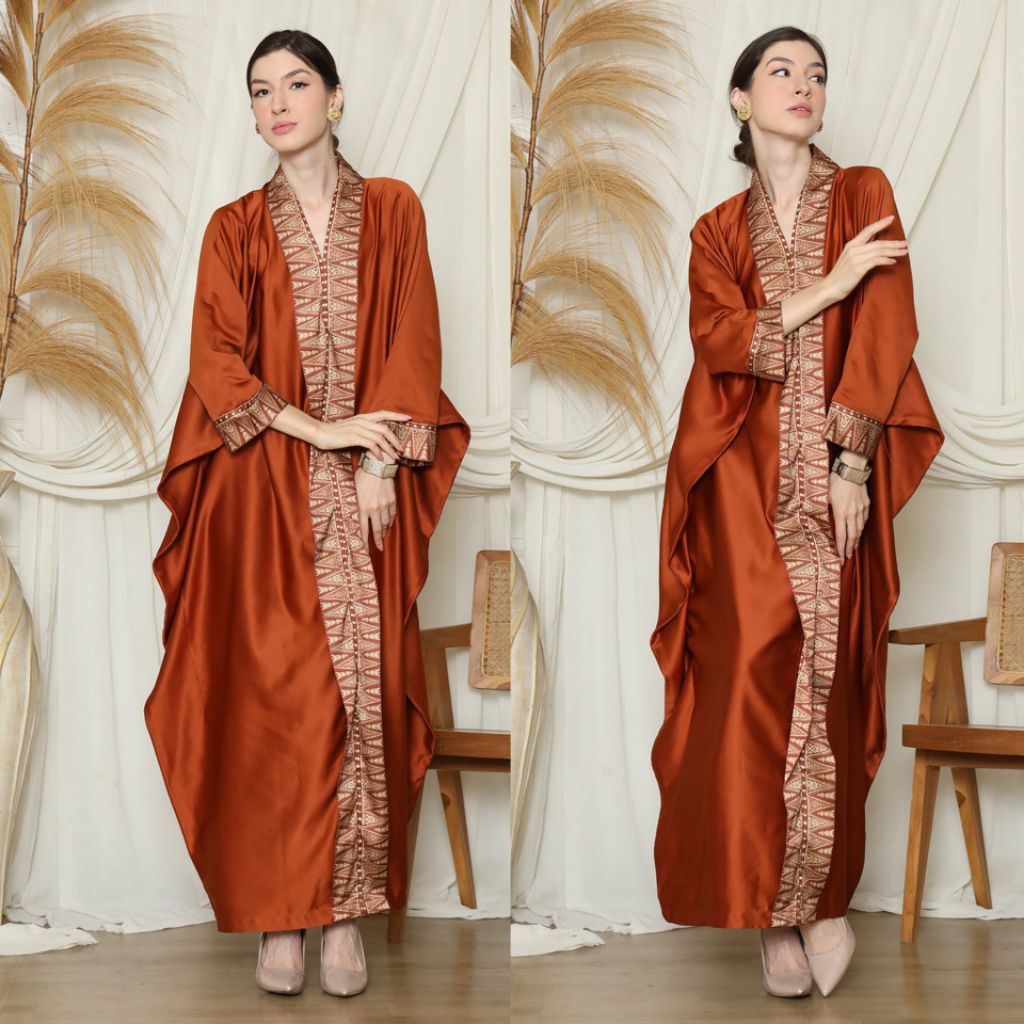 Kaftan Teracota | Kaftan Orange Bata | Kaftan Modern | Kaftan Jumbo | Long Kaftan | Dress Teracota |