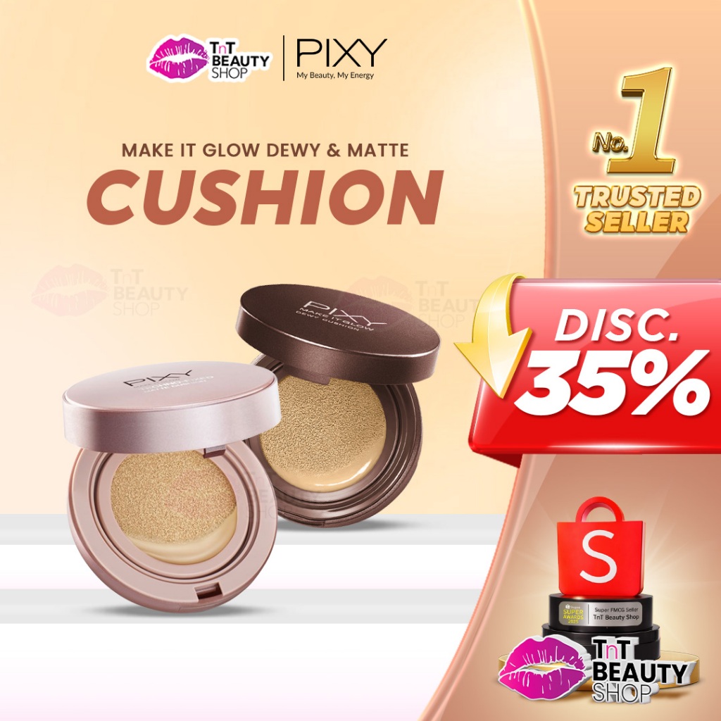 PIXY Make It Glow Dewy Cushion | Techno Fixed Matte Cushion | TnT Beauty Shop