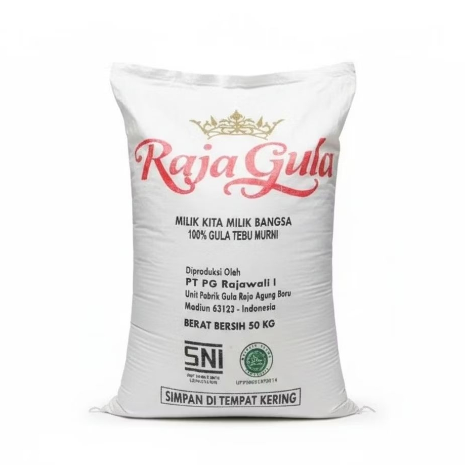 Raja Gula Pasir Tebu Murni 50kg - Karung Besar PT PG Rajawali I