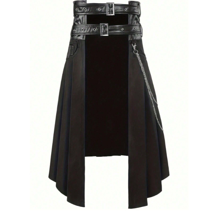 Asesoris belt Uni Leather Skirt Gothic Unisex harajuku japan style