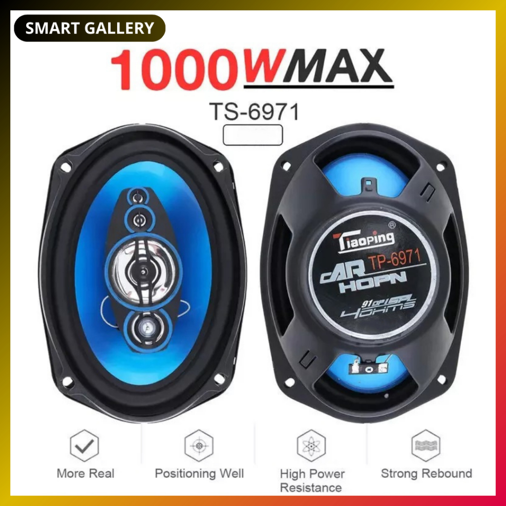 Speaker Subwoofer Mobil Oval Strong BASS Rebound 2PCS 6 x 9 Inch 1000W