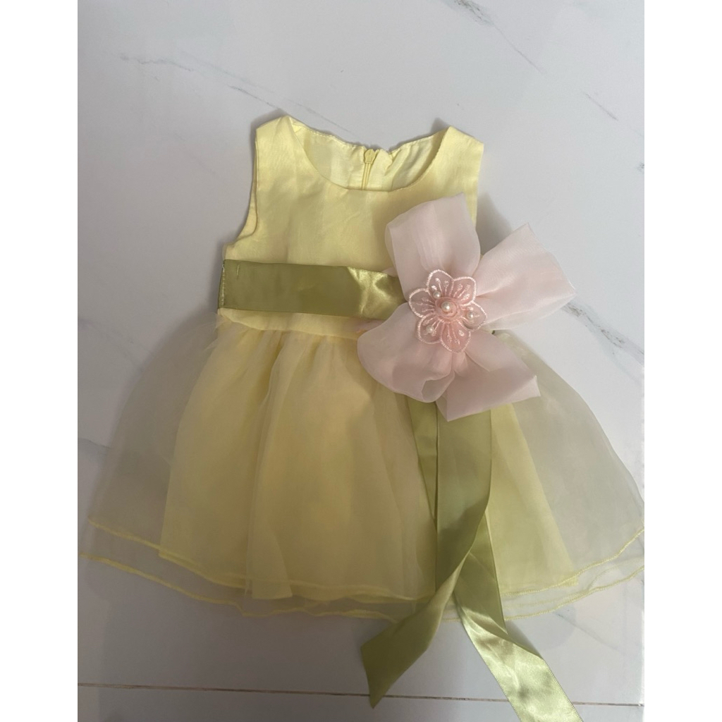 Preloved baju bayi dress bayi pesta 3-6 bulan