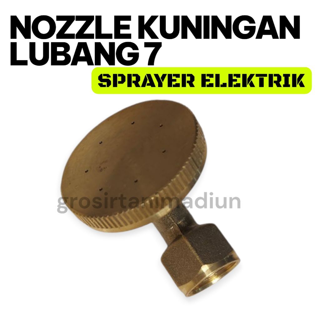 NOZZLE SPRAYER ELEKTRIK LUBANG 7 KUNINGAN