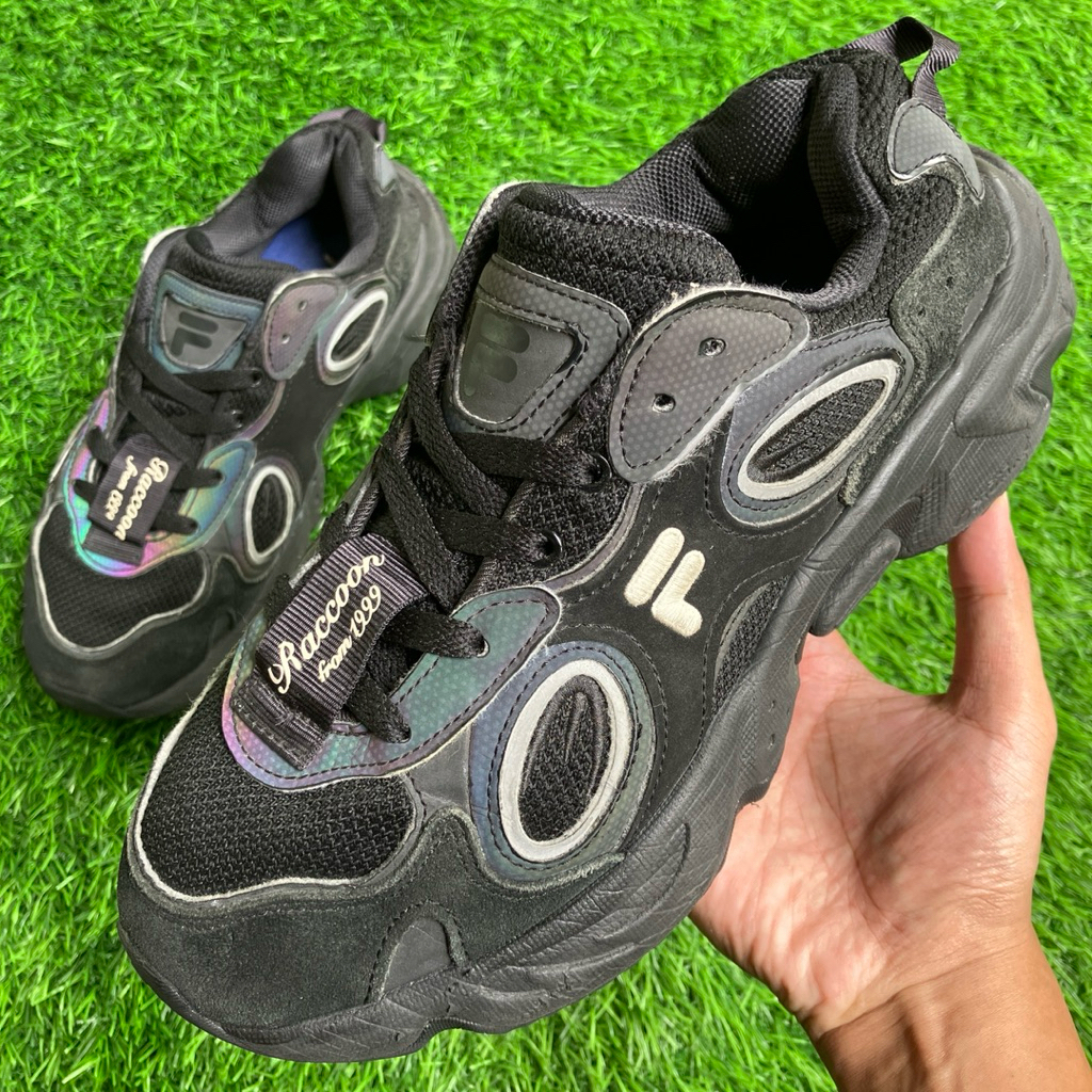 FILA Raccoon 1999 Black sneakers shoes size 40