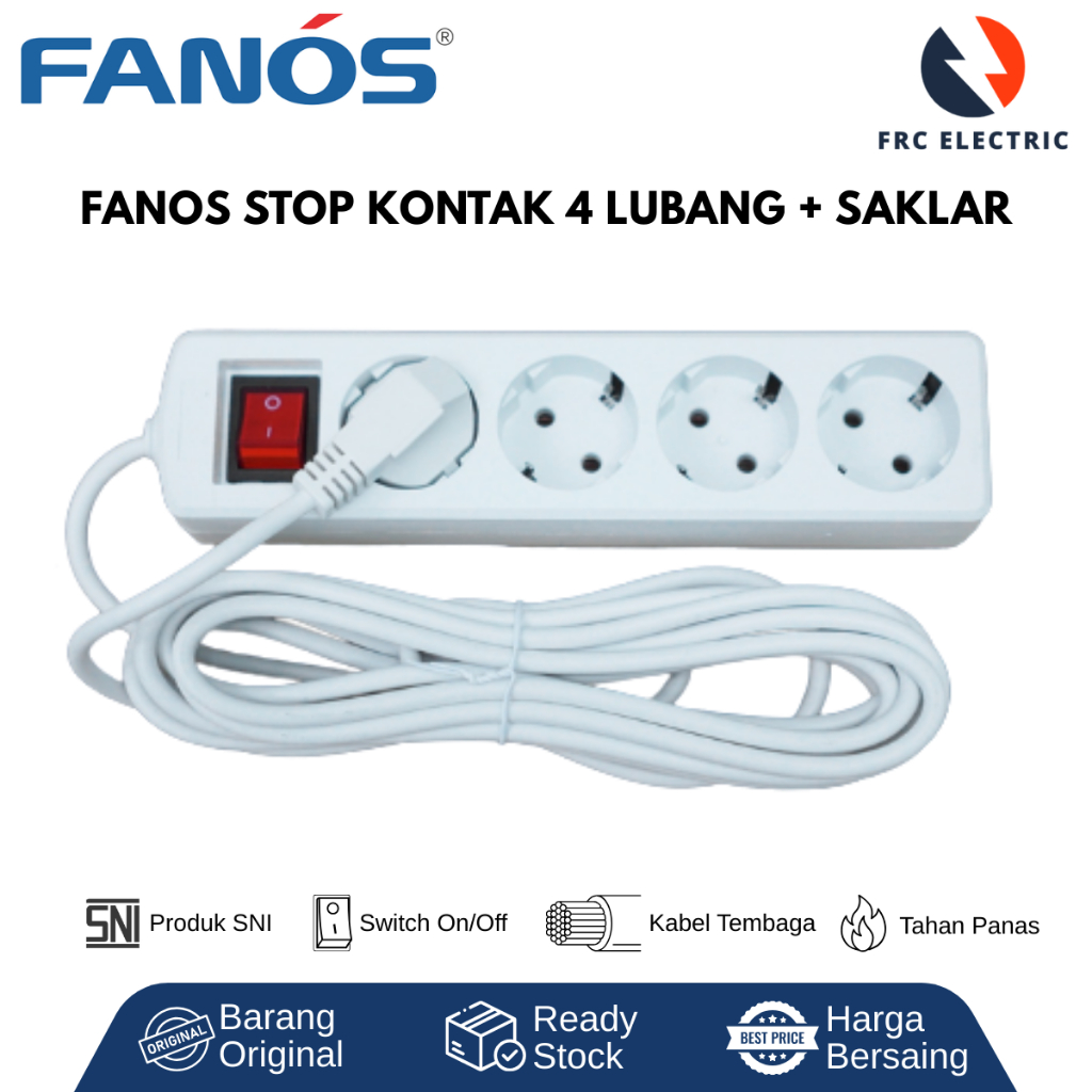 STOP KONTAK - STOP KONTAK 4 LUBANG - STOP KONTAK KABEL - STOP KONTAK ARDE - TERMINAL LISTRIK 4 LUBAN