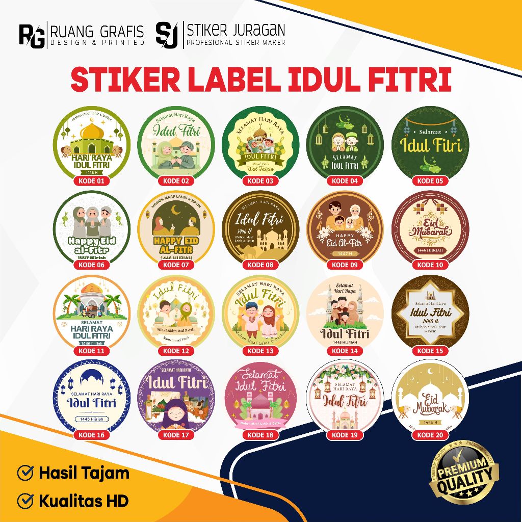 STIKER LABEL IDUL FITRI / LABEL IDUL FITRI / STIKER LEBARAN ( CUSTOM )
