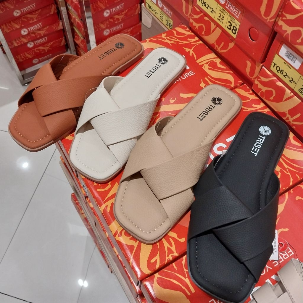 TRISET‼️sandal wanita flat sol karet ori by matahari