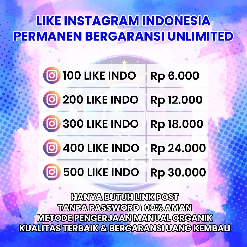 Like Instagram Indonesia Terpercaya Permanen Bergaransi Selamanya