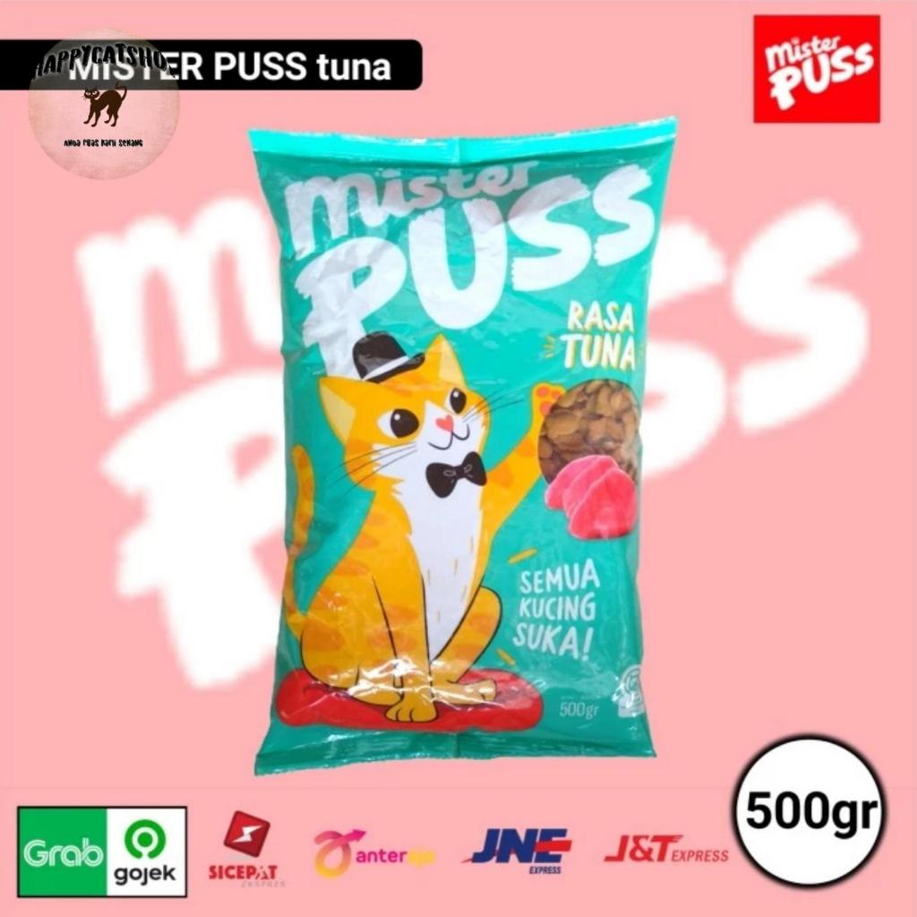 ( 10 Pcs ) Mister Puss Tuna 500 Gr Makanan Kucing Dry Food Cat Mr Puss