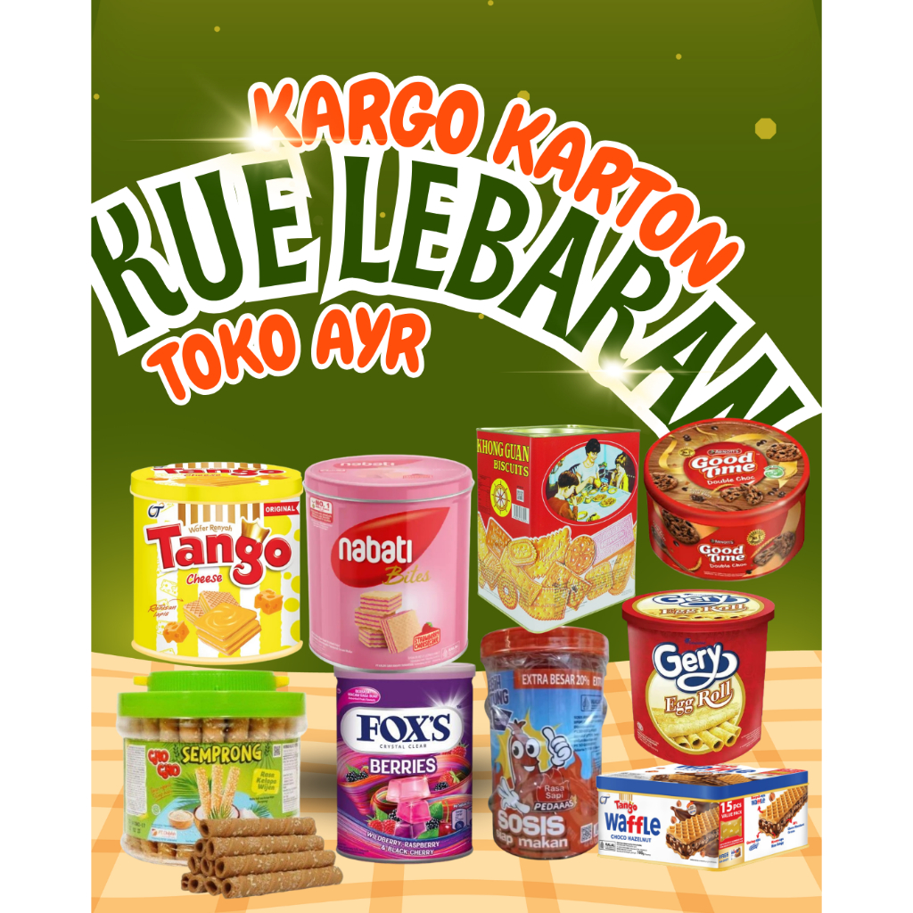 Wafer Kue Lebaran Kaleng karton