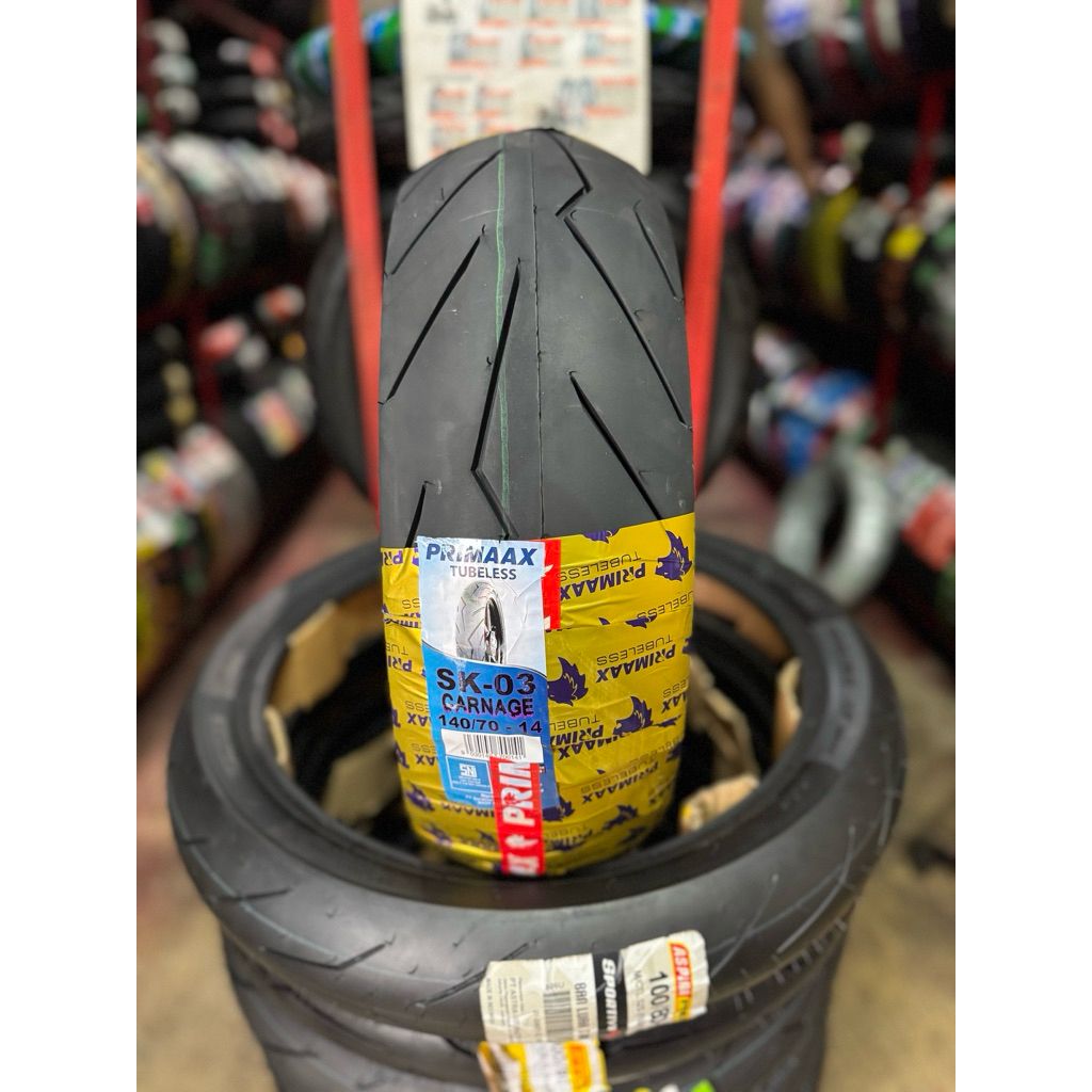 Primaax SK03 80/90-14 90/90-14 110/80-14 140/70-14 tubeles ban aerox ban aerox murah ban matic tubel
