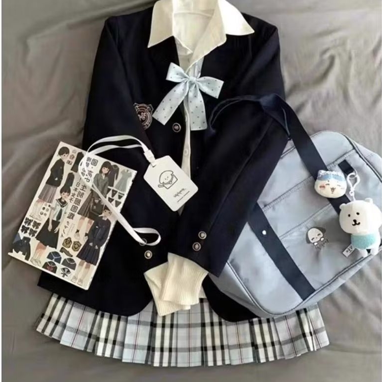 Sorae seifuku blazer seragam sekolah perempuan seifuku navy korea TANPA KEMEJA