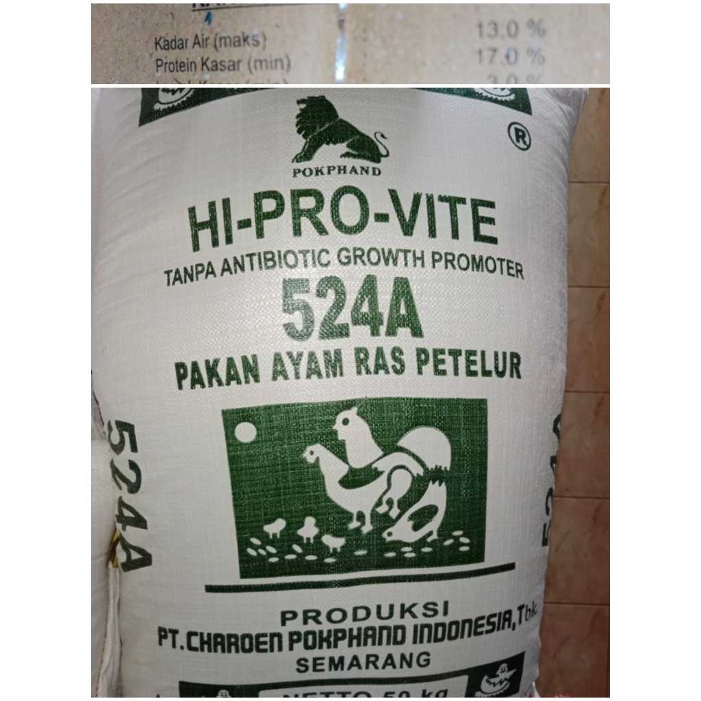 Pur Ayam Petelur Komplit Hi Provit 524A Pakan Ayam Petelur Komplit 500 gr