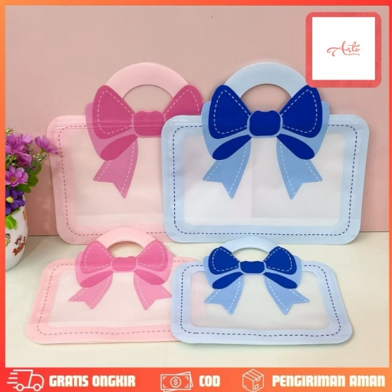 ZIP BAG BENTUK TAS JINJING PITA BESAR / GOODIE BAG PLASTIK / TAS SOUVENIR KADO NIKAHAN ULTAH