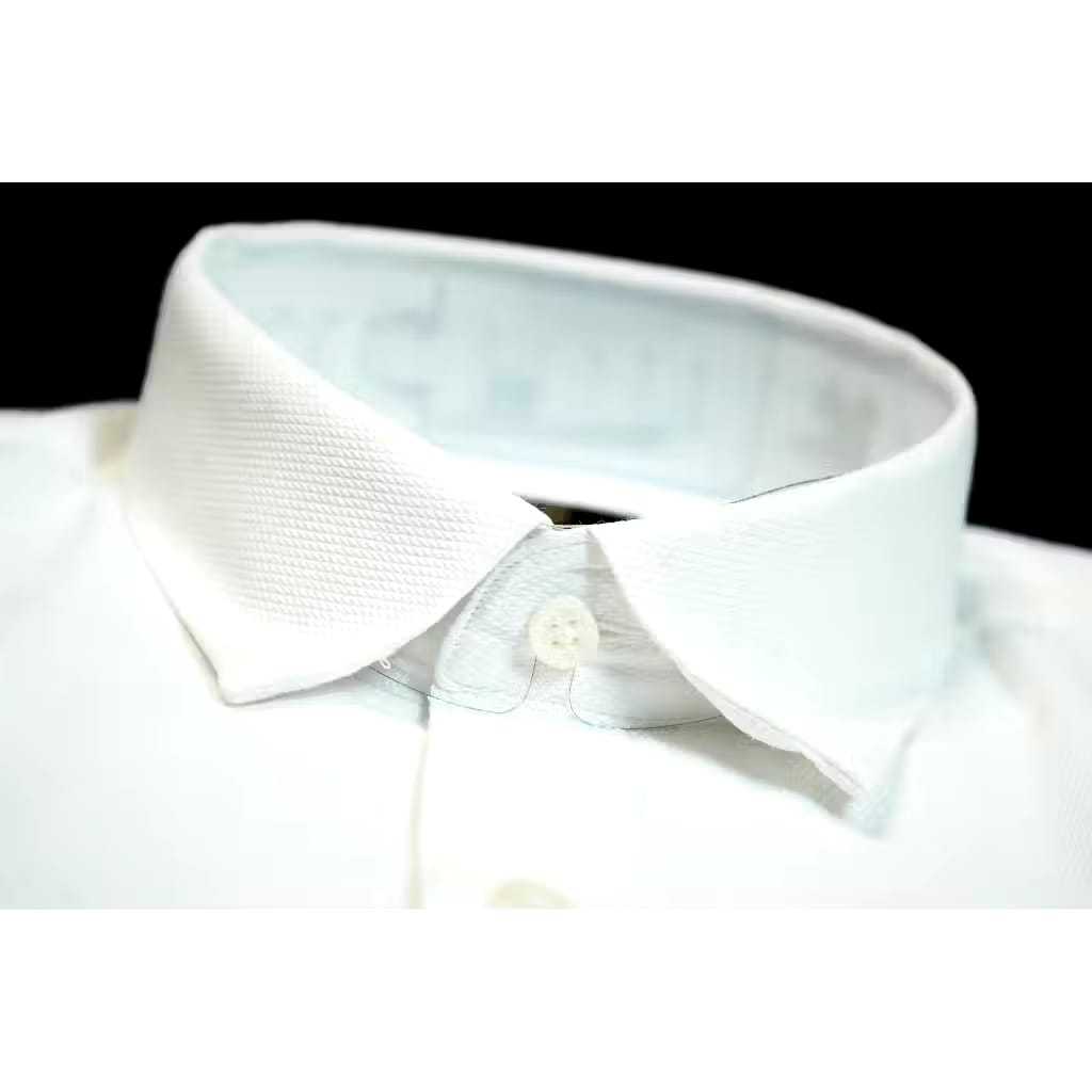 C*LE Kemeja Formal Pria Lengan Panjang Putih Polos Bertekstur / Atasan / Kemeja Kerja Pria / Jas