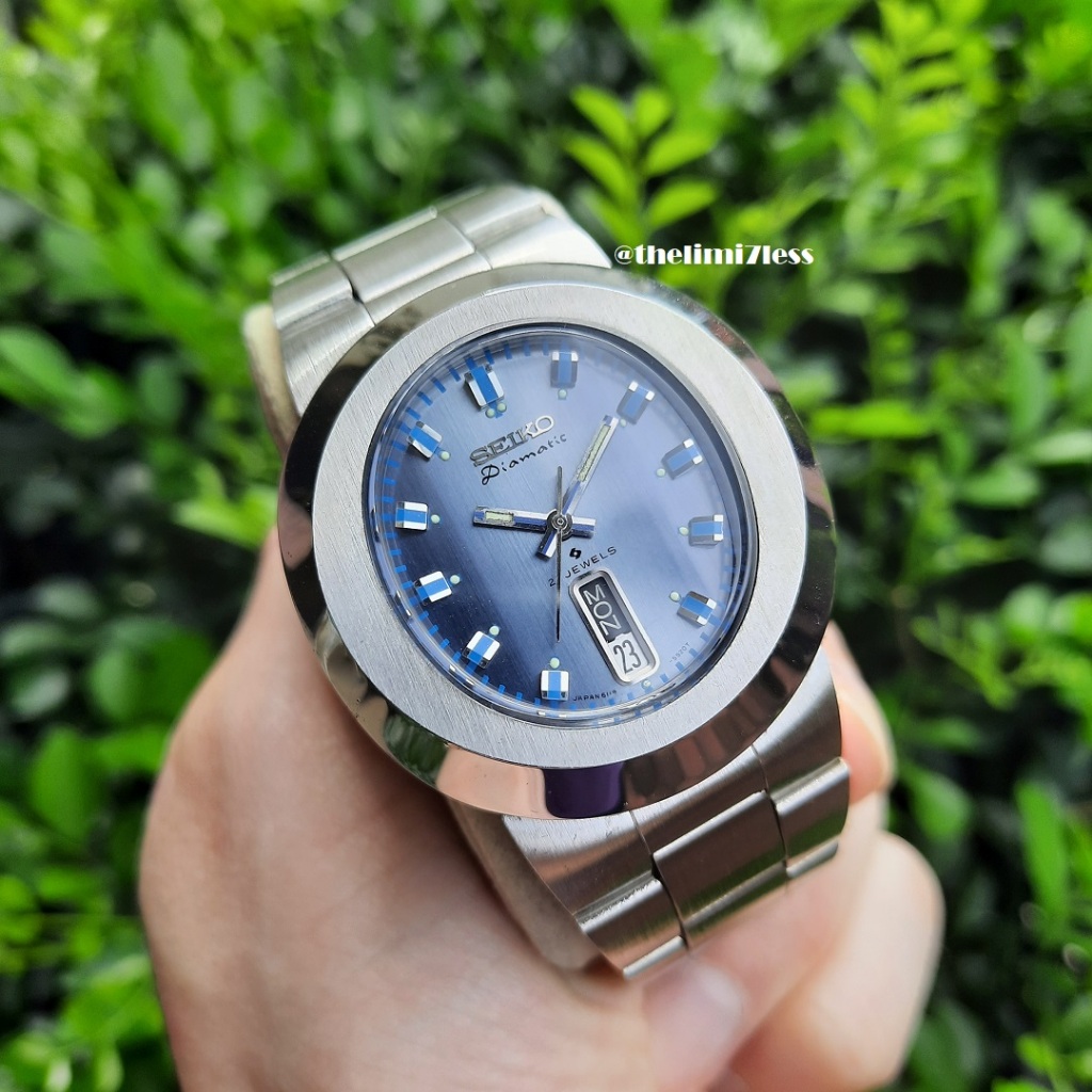 Jam tangan Seiko Diamatic day date automatic 21 jewels made in japan ref 6119 -5450