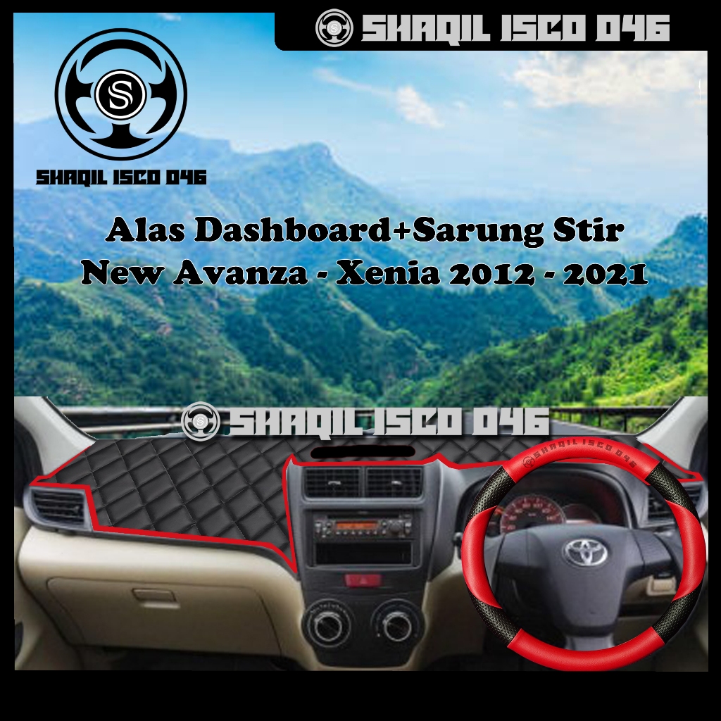 Alas Dashboard + Sarung Stir NEW AVANZA/XENIA (2012-2021) Bahan Kulit Sintetis