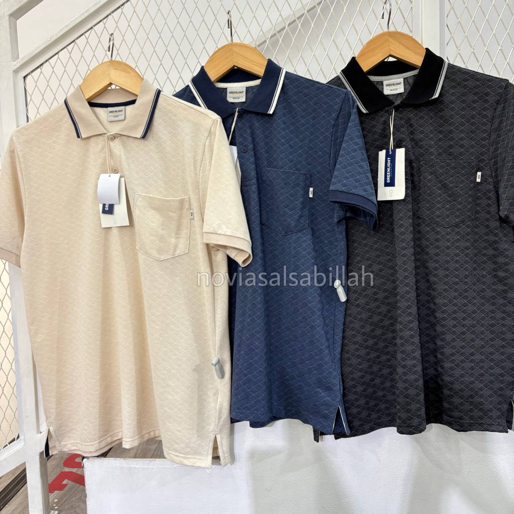 POLO SHIRT GREENLIGHT SHORT SLEEVE TERBARU 3WARNA ORIGINAL 100%