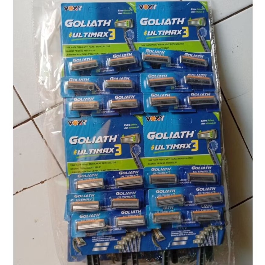 promo, pisau cukur Murah goliath ultimax 3 dan 2 mata pisau , harga grosir