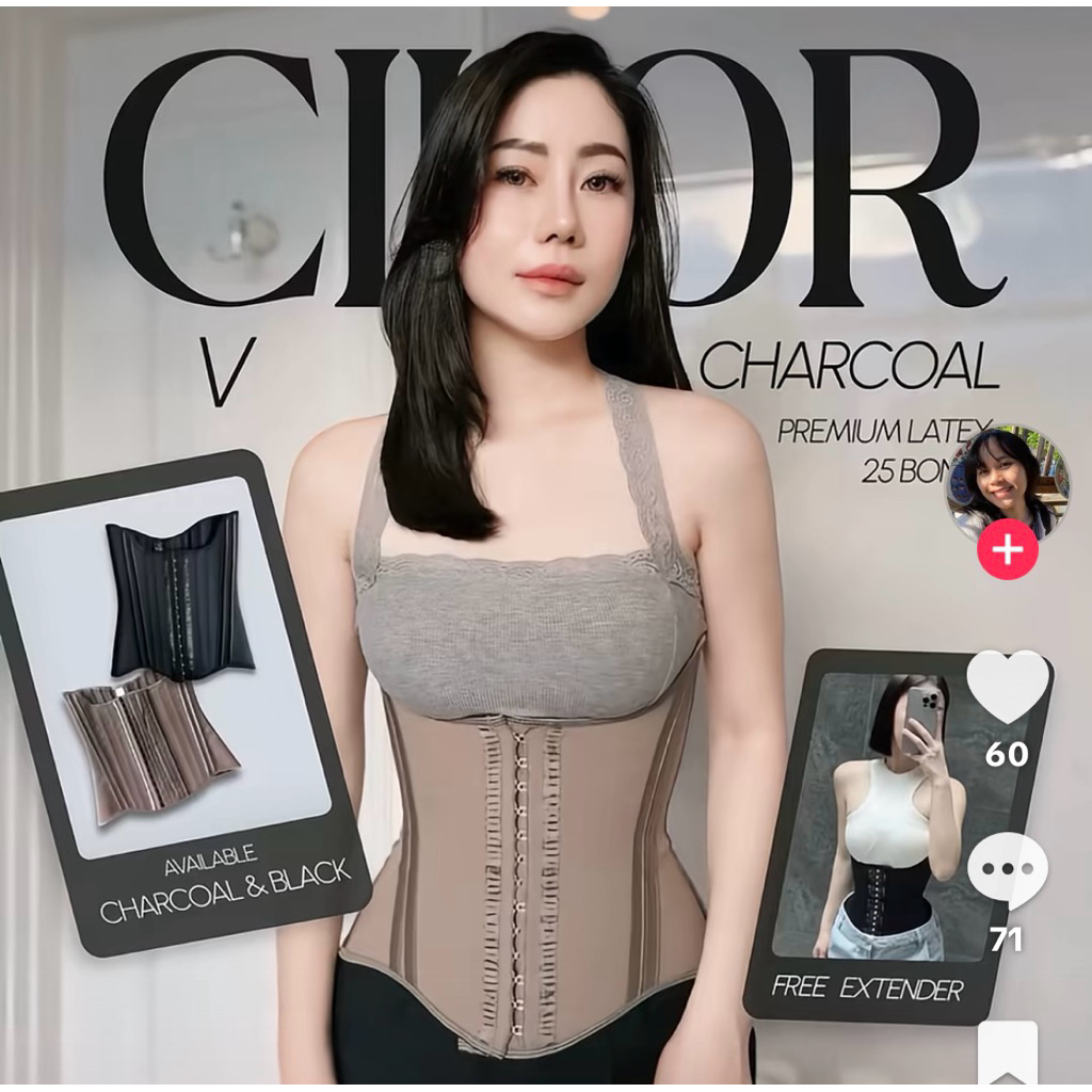 Korset V Bondlou Charcoal Full Latex