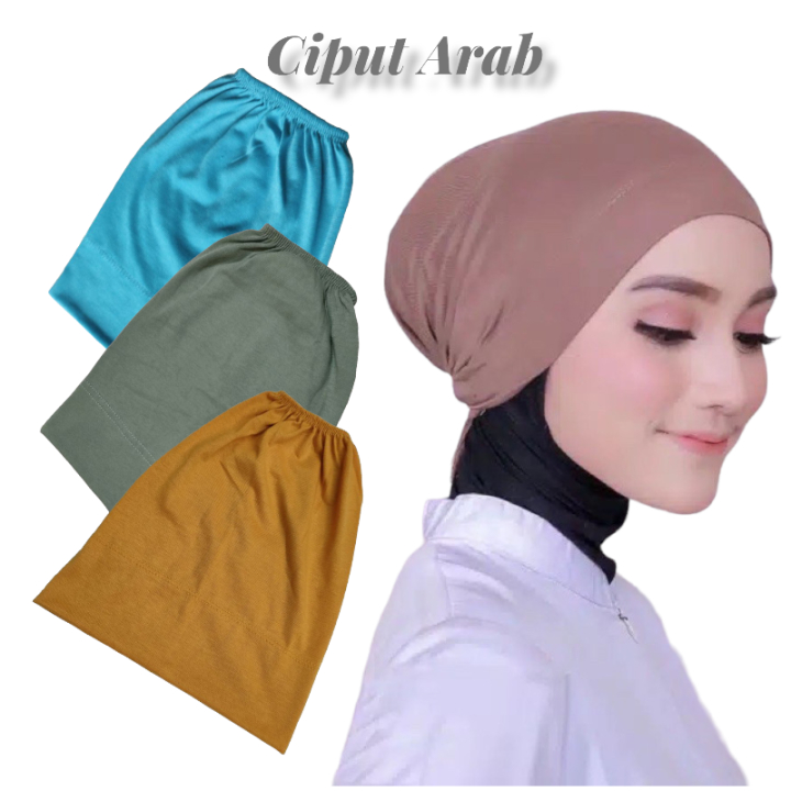 10 Pcs Ciput Kaos Arab Inner Hijab Basic / Alas Jilbab Dalaman Kerudung