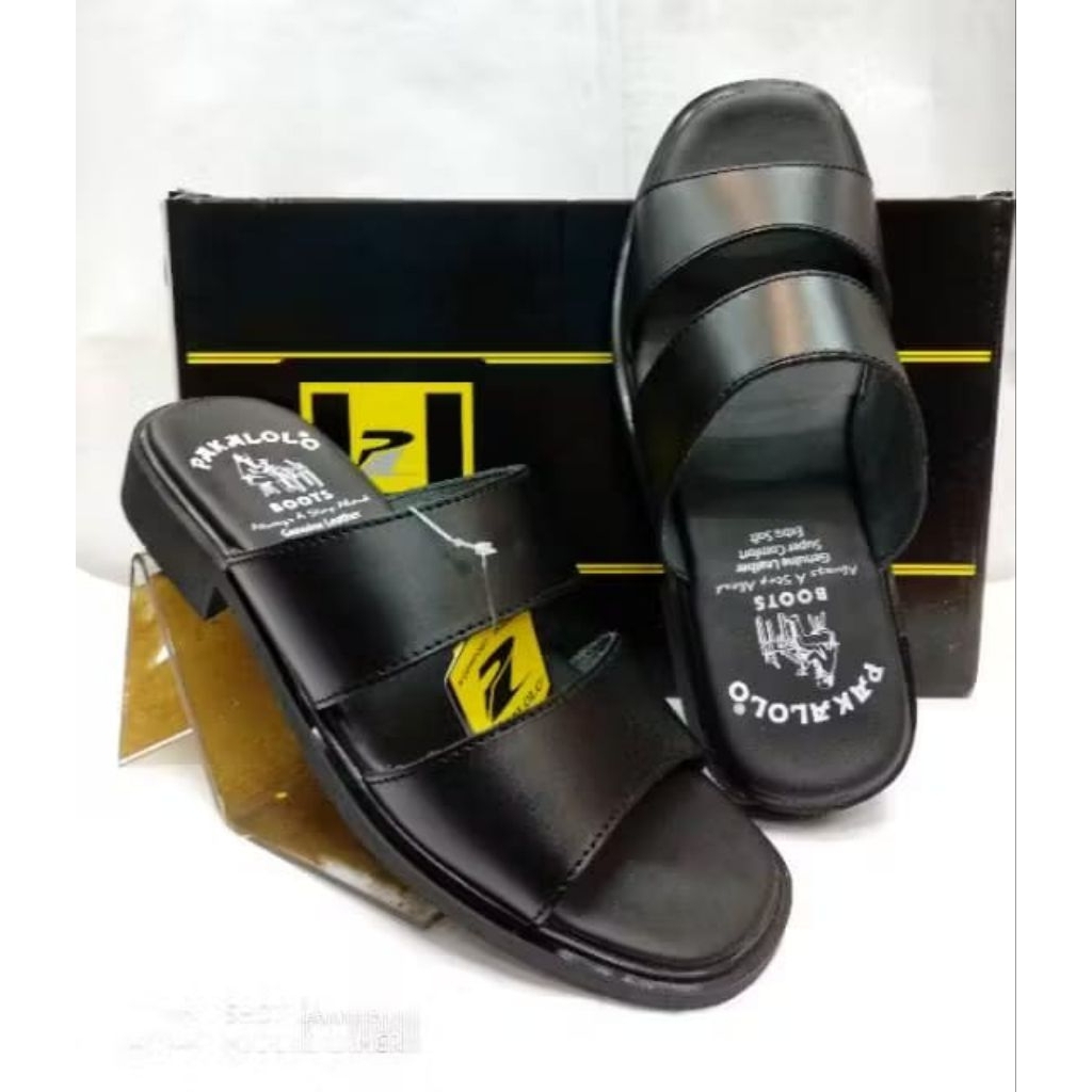 Pakalolo original-Sandal kulit Slip on Pria N1913